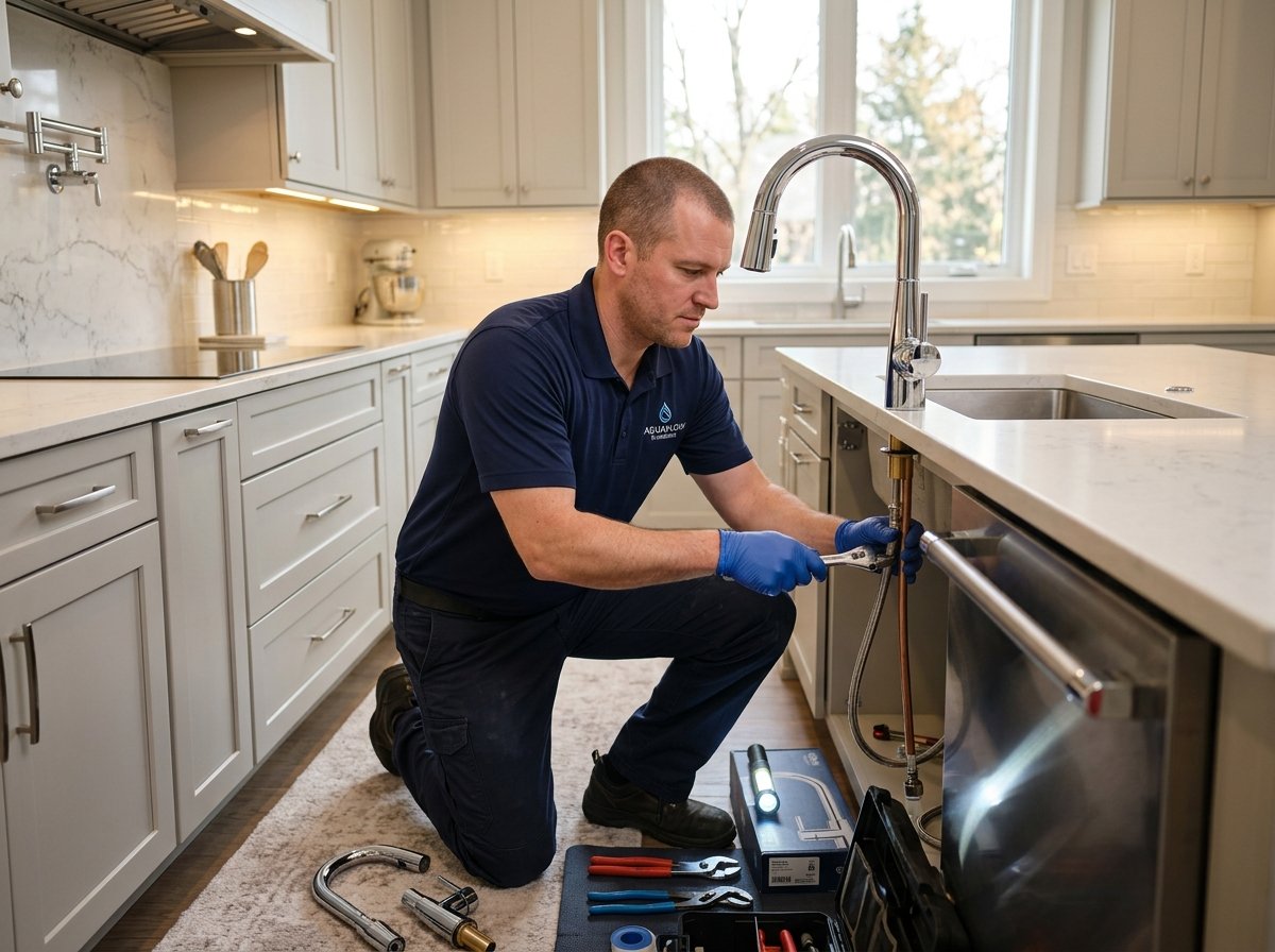 Bathroom plumbing fixtures installation